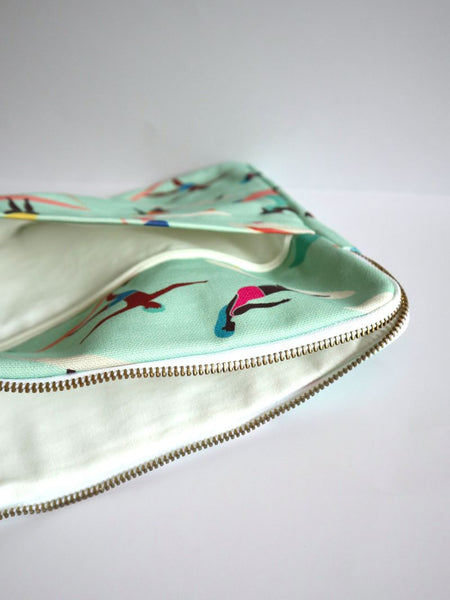 aLoveSupreme 13インチ　　　パソコンケース　サーファーMint ポケット付き