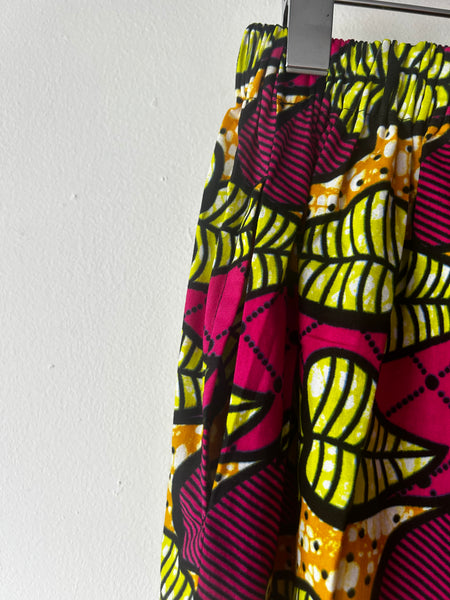 Cradle Handmadeアフリカ布ロングパンツ(Pink roots)