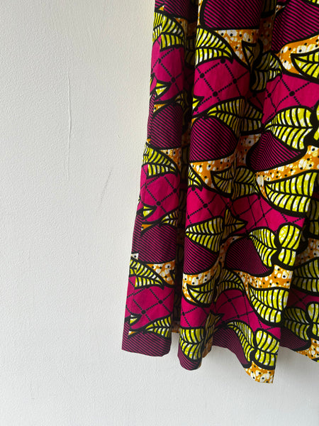 Cradle Handmadeアフリカ布ロングパンツ(Pink roots)