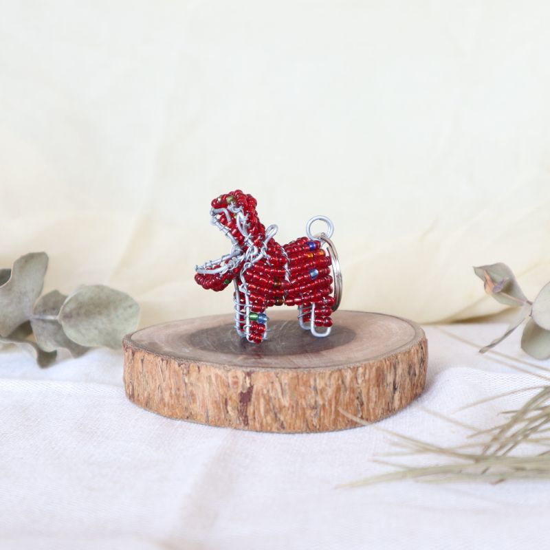 アニマルキーホルダー　カバ(red)