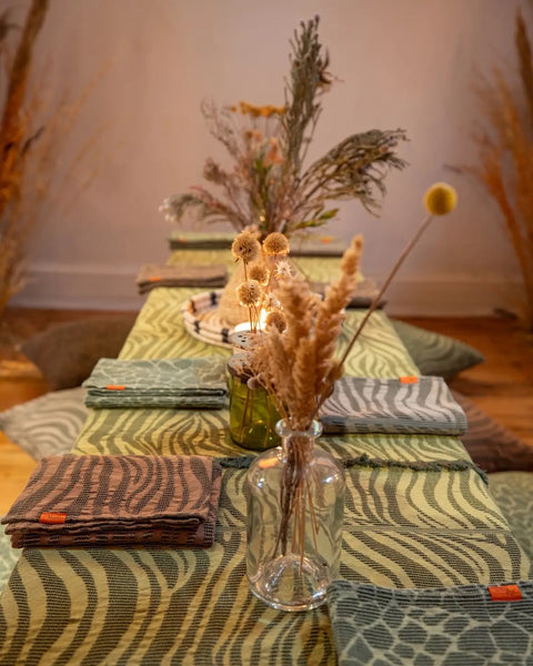 African Jacquard Safari布タオル (Sサイズ)