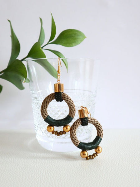 Pichulik アフリカン ピアス Alpha (Beige Olive)