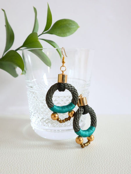 Pichulik アフリカン ピアス Alpha (Olive Aqua)