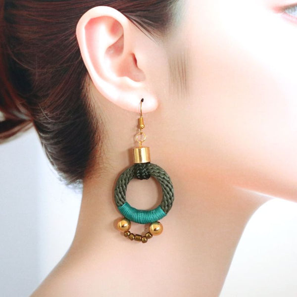 Pichulik アフリカン ピアス Alpha (Olive Aqua)