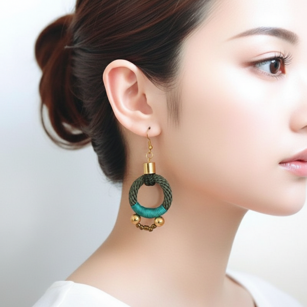 Pichulik アフリカン ピアス Alpha (Olive Aqua)