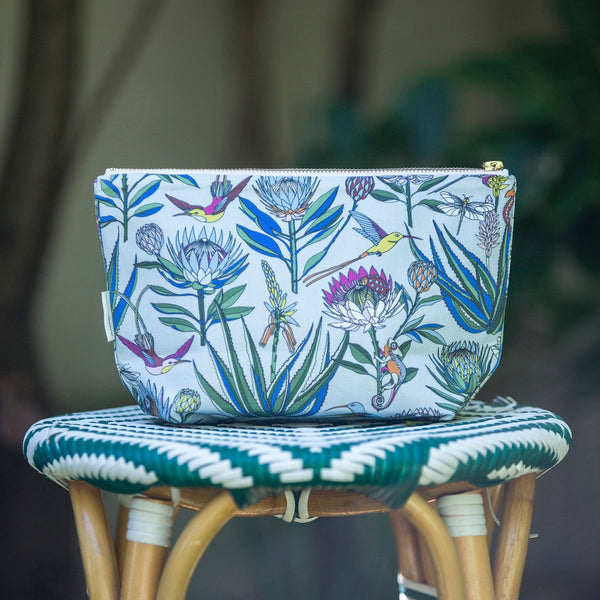 aLoveSupreme マチ付きポーチ　 ブルームLight Blue