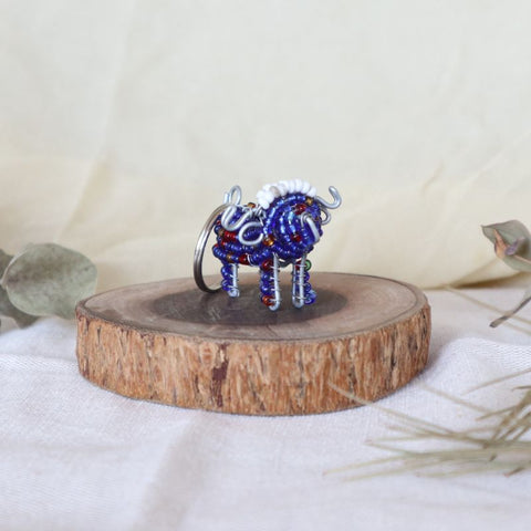 アニマルキーホルダー　バッファロー(blue)