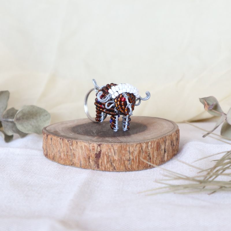 アニマルキーホルダー　バッファロー(brown)