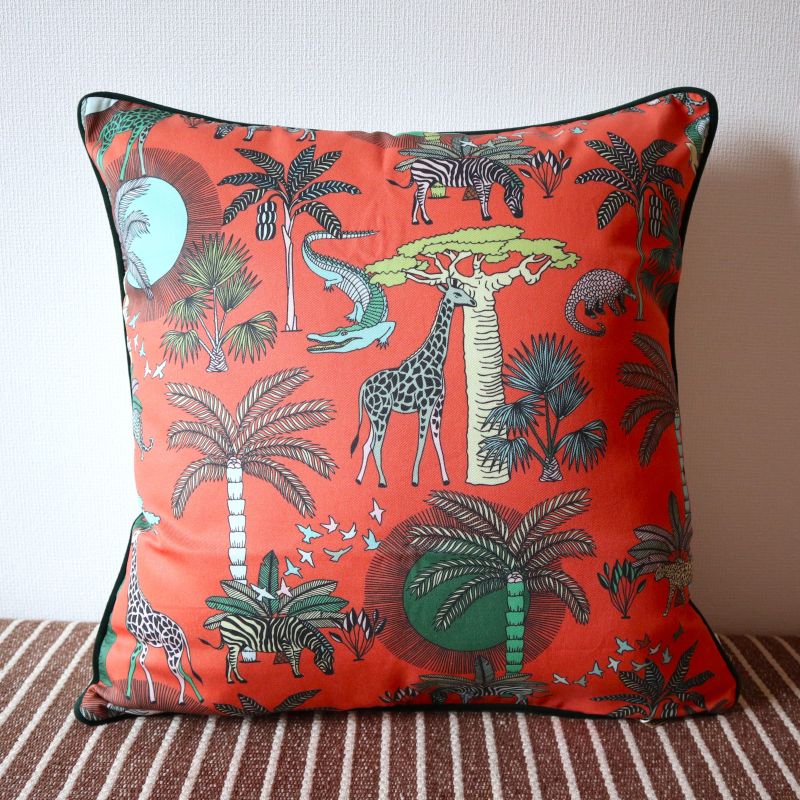 aLoveSupreme クッションカバー　アニマルキングダムOrange