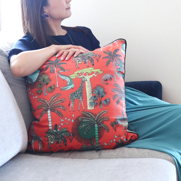 aLoveSupreme クッションカバー　アニマルキングダムOrange