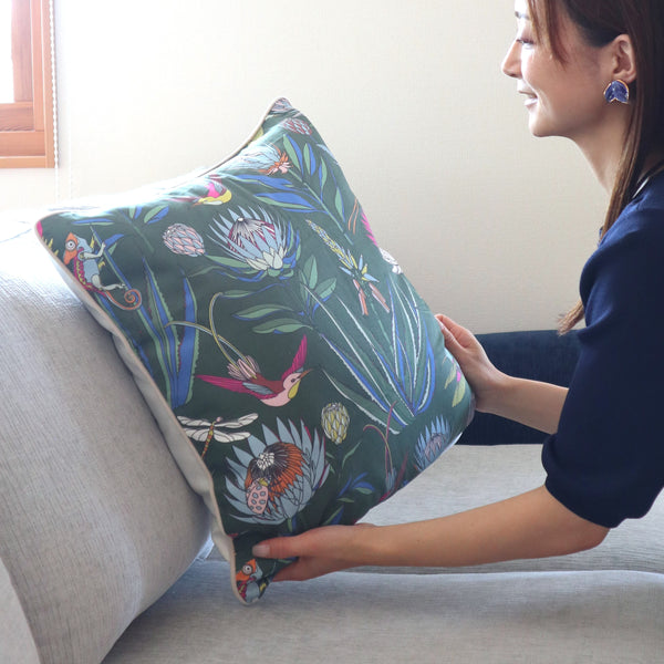 aLoveSupreme クッションカバー　ブルームDark Green