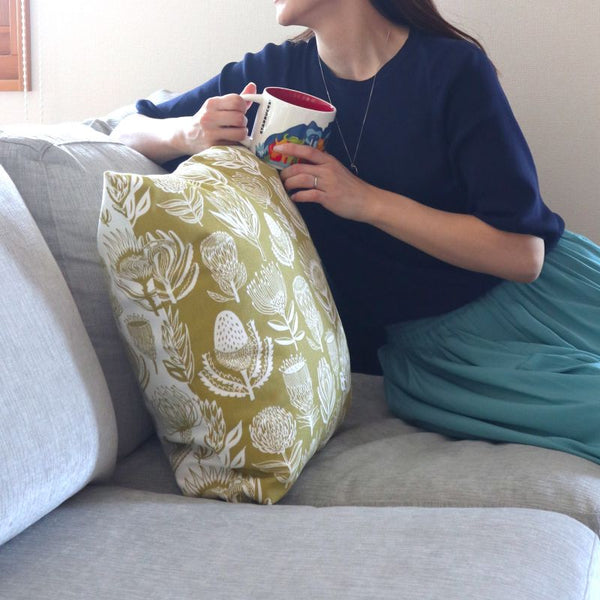 aLoveSupreme クッションカバー　フローラルキングダムYellow