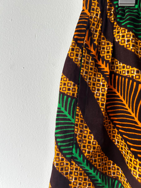 Cradle Handmadeアフリカ布ショートパンツ(Yellow Leaves)