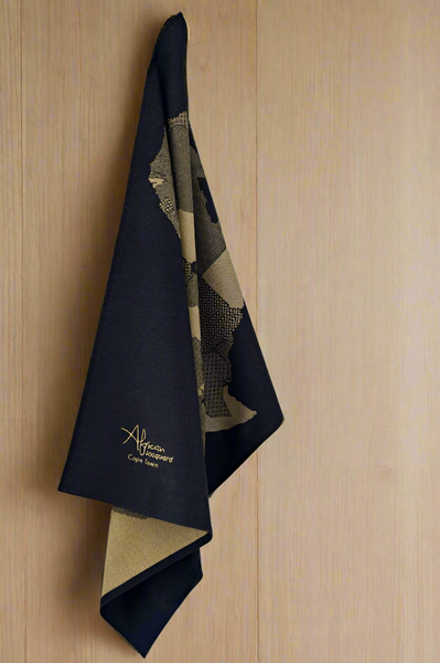 African Jacquard アフリカ地図　Gold