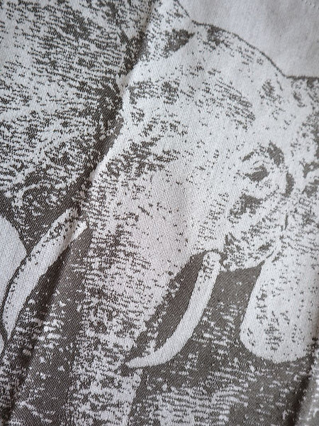 African Jacquard Wildlife ティータオル Elephant Bark