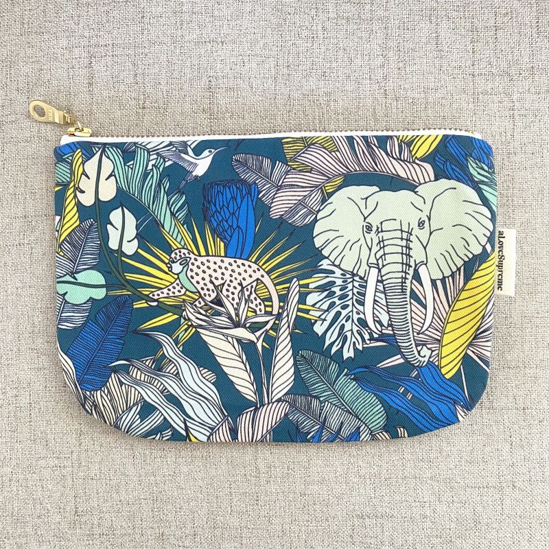 aLoveSupreme ポーチ　ワイルドアニマルBlue