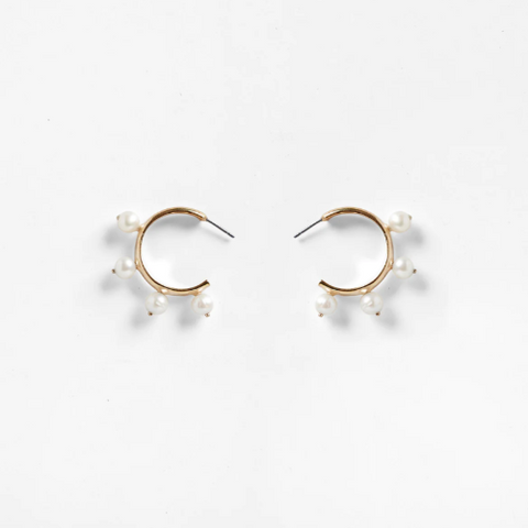 Pichulik アフリカン ピアス Garland Hoop (Pearl)