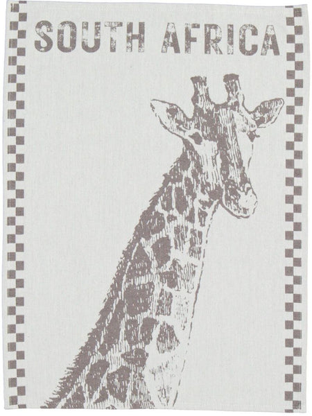 African Jacquard Wildlife ティータオル Giraffe Bark