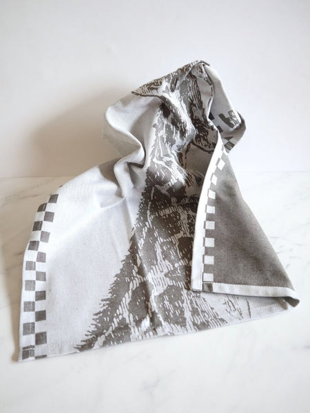 African Jacquard Wildlife ティータオル Giraffe Bark