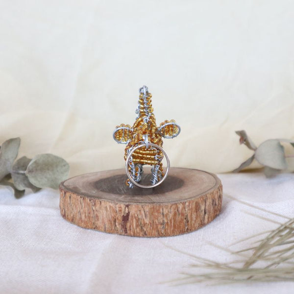 アニマルキーホルダー　ゾウ(gold)