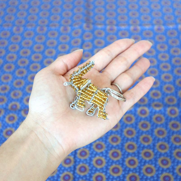 アニマルキーホルダー　ゾウ(gold)