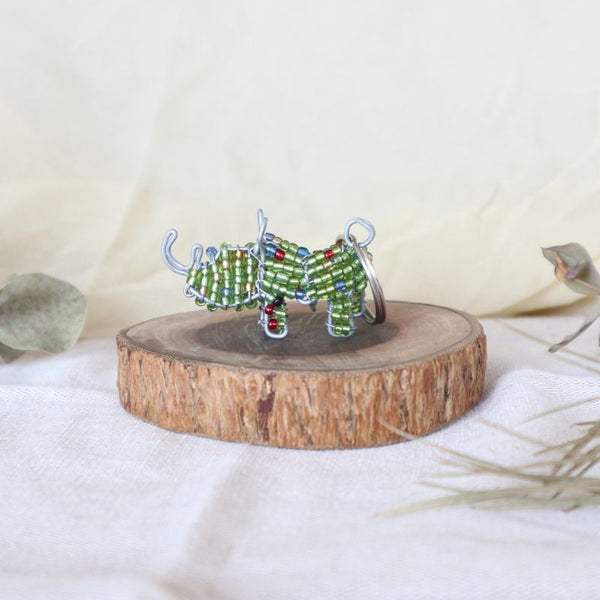 アニマルキーホルダー　サイ (green)