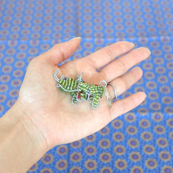 アニマルキーホルダー　サイ (green)