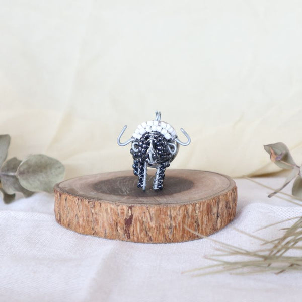 アニマルキーホルダー　バッファロー(grey)