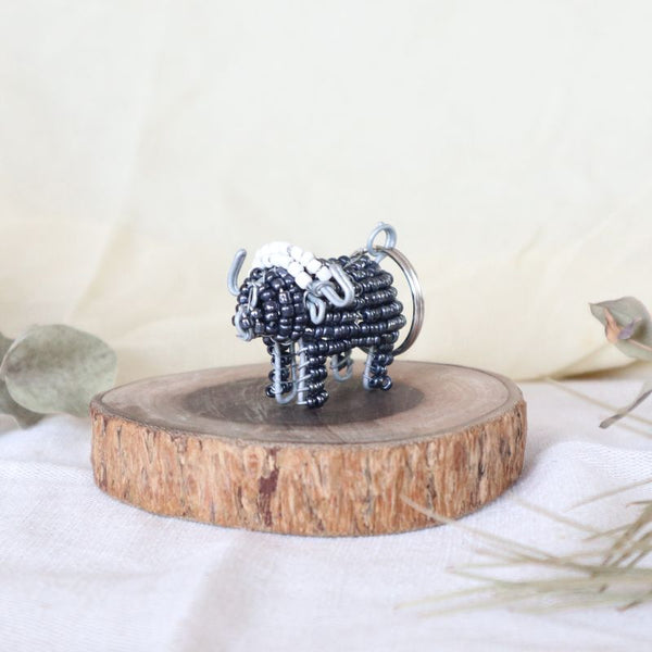 アニマルキーホルダー　バッファロー(grey)