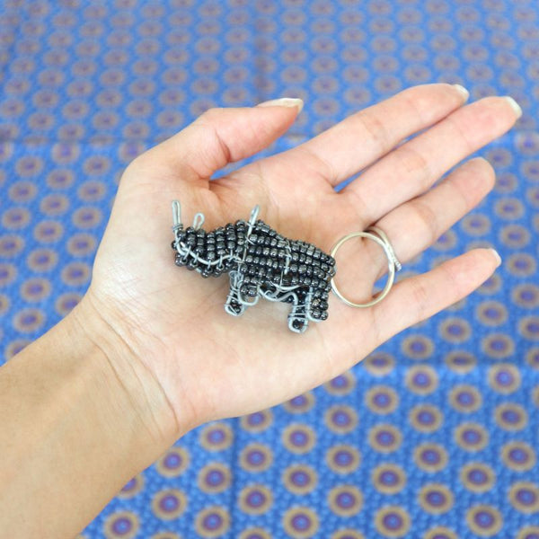 アニマルキーホルダー　サイ (grey)