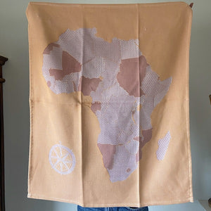 African Jacquard アフリカ地図　Orange & Lilac