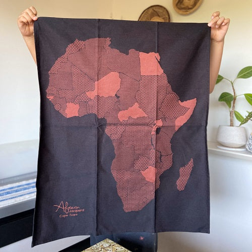 African Jacquard アフリカ地図　Bronze