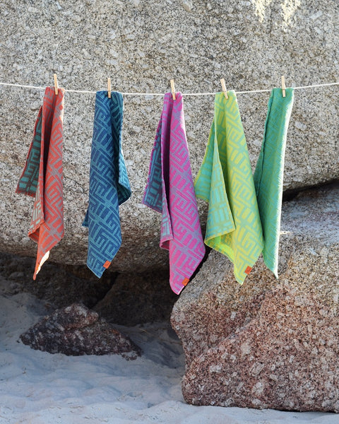 African Jacquard Kuba Summerタオル (Sサイズ)