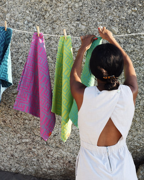 African Jacquard Kuba Summerタオル (Sサイズ)