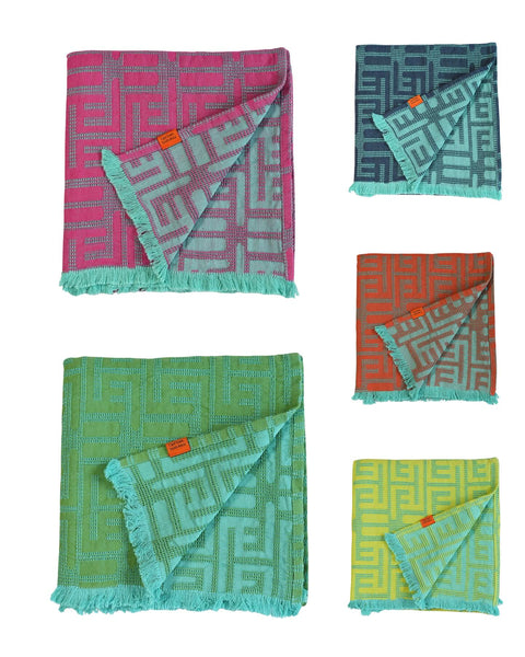 African Jacquard Kuba Summerタオル (Sサイズ)