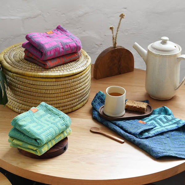 African Jacquard Kuba Summerタオル (Sサイズ)