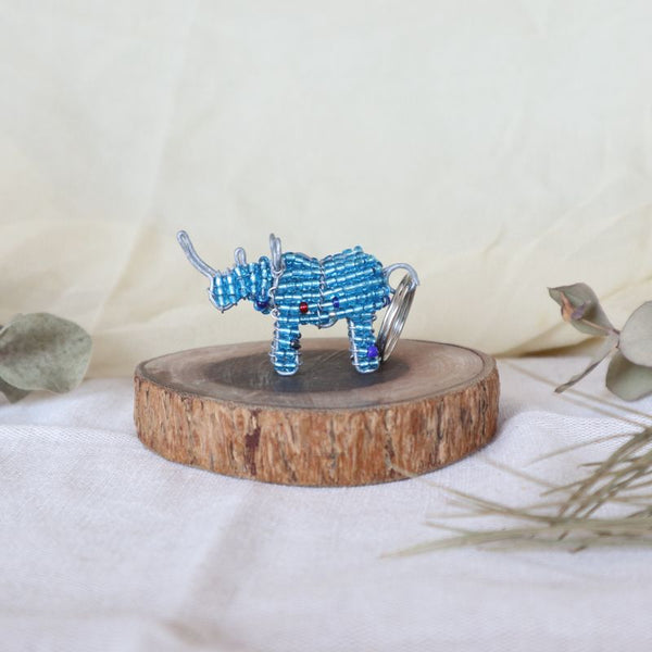 アニマルキーホルダー　サイ(light blue)