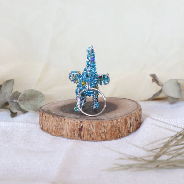 アニマルキーホルダー　ゾウ(light blue)