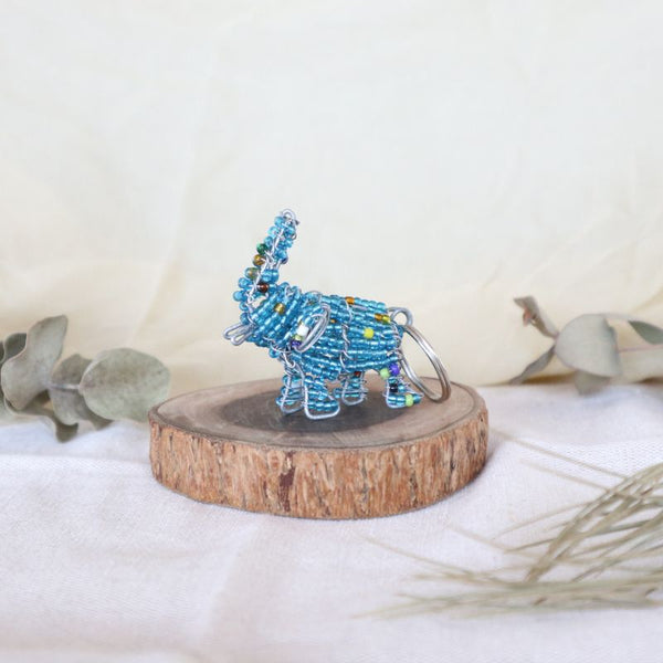 アニマルキーホルダー　ゾウ(light blue)