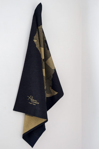 African Jacquard アフリカ地図　Gold