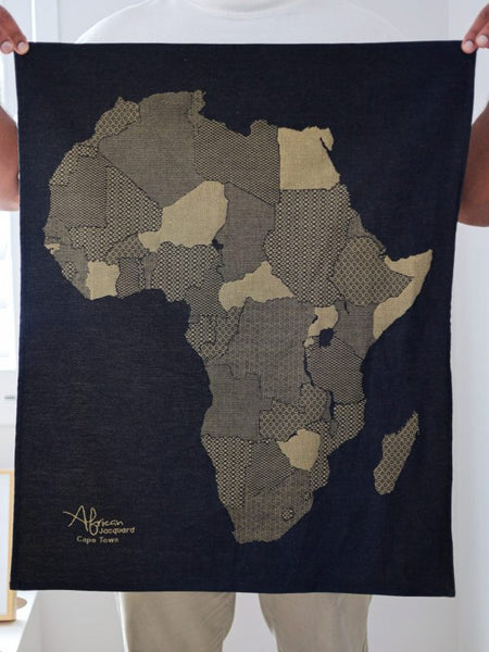 African Jacquard アフリカ地図　Bronze