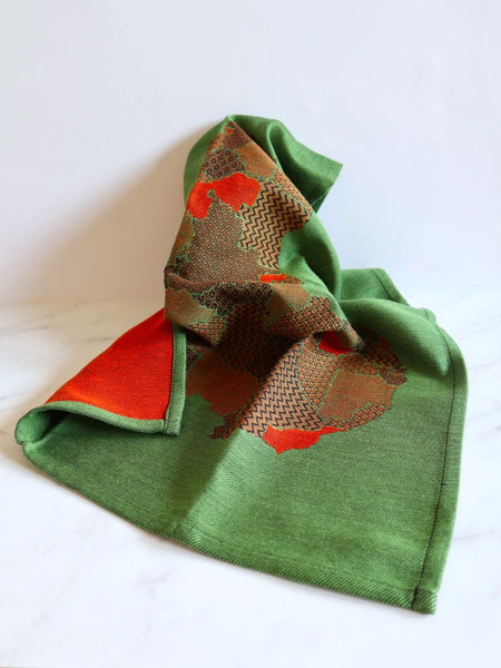 African Jacquard アフリカ地図　Green