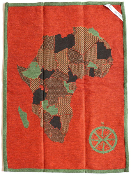African Jacquard アフリカ地図　Green