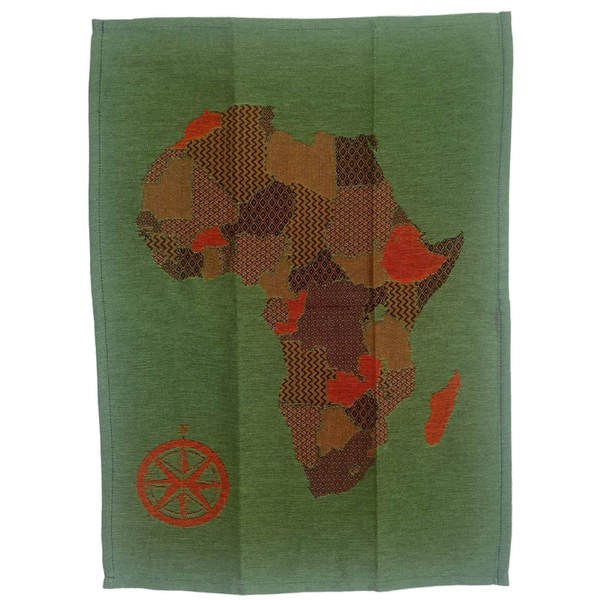 African Jacquard アフリカ地図　Green