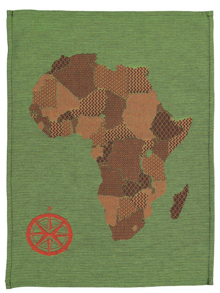 African Jacquard アフリカ地図　Green