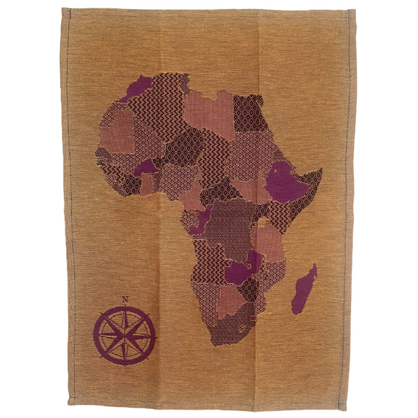 African Jacquard アフリカ地図　Orange