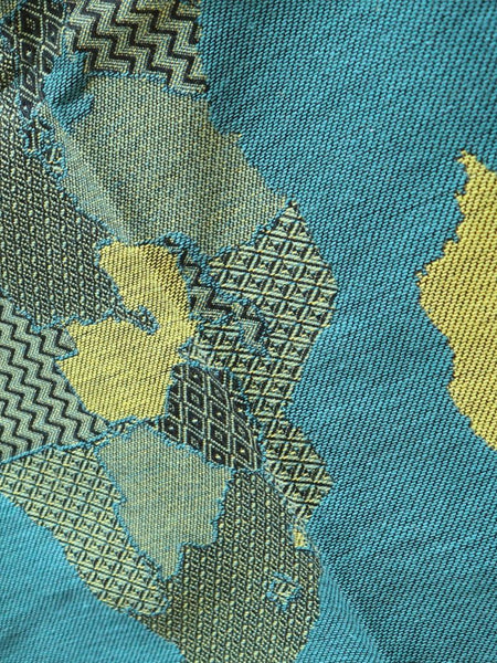 African Jacquard アフリカ地図　Teal