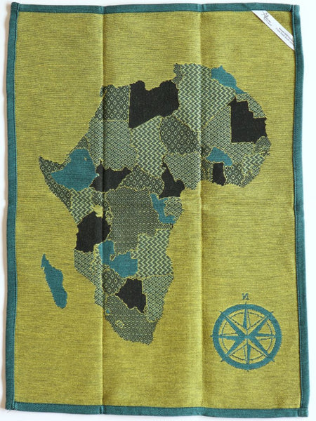 African Jacquard アフリカ地図　Teal