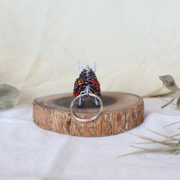 アニマルキーホルダー　サイ(red/black)