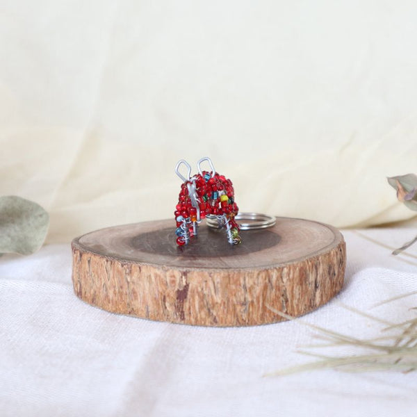 アニマルキーホルダー　サイ(red)